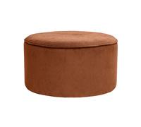 Pouf rond en velours côtelé terre brûlée D70 cm PAUL