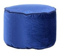 Pouf Rond en Velours Taj Mahal 47cm Bleu Bleu