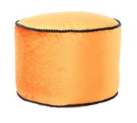 Pouf Rond en Velours "Taj Mahal" 47cm Bronze