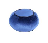 Pouf Rond en Velours "Taj Mahal" 65cm Bleu
