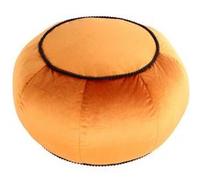 Pouf Rond en Velours "Taj Mahal" 65cm Bronze