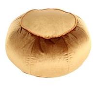 Pouf Rond en Velours "Taj Mahal" 65cm Marron