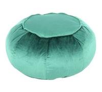 Pouf Rond en Velours "Taj Mahal" 65cm Vert Vert G