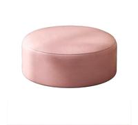 Pouf rond imperméable rembourré doux pour chaussures d'entrée, tabouret de maquillage, repose-pieds avec repose-jambes (jaune, 28 x 28 x 10 cm), parfait pour la décoration de la maison
