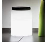 POUF ROND HYDROFUGE APPUI TABOURET SIÈGE JARDIN BORD DE PISCINE LAMPE BLANCHE