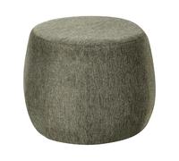 Pouf Rond Moderne en Tissu pour Salon et Chambre à Coucher Vert Foncé Ashton