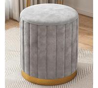 Pouf rond moderne en velours - Tabouret champignon avec couvercle amovible, repose-pieds pour salon, chambre à coucher, salle de maquillage, chaise de coiffeuse polyvalente pour décoration d'intérieur