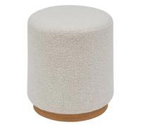 Atmosphera Pouf Nesky rond 45 cm blanc