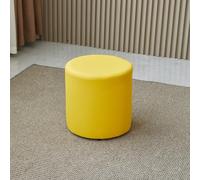 Pouf Rond Ottoman - Repose-Pieds et siège d'entrée en Cuir PU Souple et imperméable - Élégant - 35 cm de Haut x 30 cm de Large - Solution de Rangement décorative pour la Maison