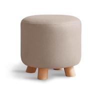 Pouf rond - Tabouret confortable rembourré en tissu multi-usage pour salon, chambre, bureau et canapé assorti