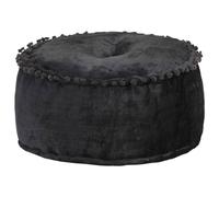 Pouf Rond Velours 40x20 cm Anthracite Repose-pied Tabouret Salon Maison vidaXL