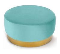 Pouf Rond en Velours Design "Minnie" 75cm Menthe
