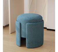 Pouf sous Le Bureau Pouf Moderne Rembourré Tabouret De Coiffeuse Confortable Table D'appoint Tabouret De Dressing Moelleux pour Salle De Maquillage, Salon, Entrée(Groen)