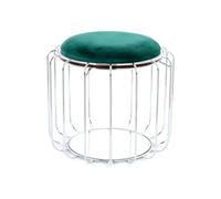 Pouf & Table d'Appoint "Comfortable" 50cm Vert & Argent