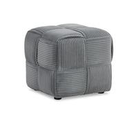 Pouf Tabouret en Corde Gris Petit