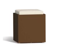 POUF TABOURET JARDIN BORD DE PISCINE HYDROFUGE APPUI BRUN
