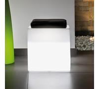 POUF CARRÉ HYDROFUGE TABOURET SIÈGE JARDIN PISCINE LED RGB BATTERIE SOLAIRE