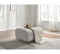 Pouf TALIA tissu bouclette gris clair BOBOCHIC Gris clair