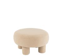 Pouf textile beige h.28cm