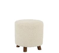 Pouf textile blanc h.40cm