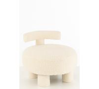 Pouf textile blanc h.49cm