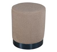 Pouf Venture Home Pouf Benji 35x35x42,5 cm Teddy Beige et noir