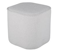 Pouf Tissu Bouclette "Piff" 44cm Blanc