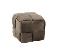Pouf tissu gris h.42cm