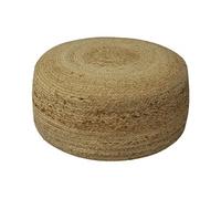 Vente-unique - Pouf tressé en Jute et Coton Naturel KIRIGAN