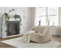 Pouf ultra moelleux LILIBET tissu imitation fourrure beige BOBOCHIC Beige