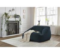 Pouf ultra moelleux LILIBET tissu imitation fourrure bleu foncé BOBOCHIC Bleu foncé