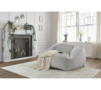 Pouf ultra moelleux LILIBET tissu imitation fourrure gris clair BOBOCHIC Gris clair