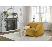 Pouf ultra moelleux LILIBET tissu imitation fourrure jaune BOBOCHIC Jaune
