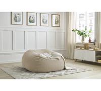 Pouf ultra moelleux MERIBEL tissu imitation fourrure beige BOBOCHIC Beige