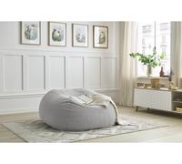 Pouf ultra moelleux MERIBEL tissu imitation fourrure gris clair BOBOCHIC Gris clair