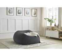 Pouf ultra moelleux MERIBEL tissu imitation fourrure gris foncé BOBOCHIC Gris foncé