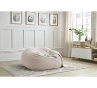 Pouf ultra moelleux MERIBEL tissu imitation fourrure rose BOBOCHIC Rose