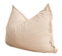 Pouf Velours Côtelé déhoussable - 140x180 cm - Bananair - Blanc cassé Fabriqué en France