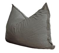 Pouf Velours Côtelé déhoussable - 140x180 cm - Bananair - Gris foncé Fabriqué en France