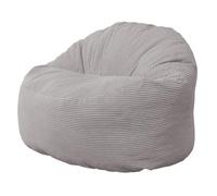 Pouf Velours Côtelé épais - 100cm - Bananair - Gris clair