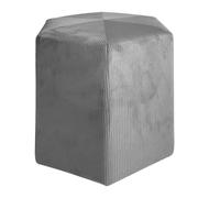 Pouf Velours Côtelé "Giulia" 35cm Gris Foncé