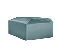 The Home Deco Factory - Grand pouf en velours côtelé Guilia 75 cm bleu cadet Bleu cadet G