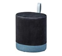 Inter Link - Pouf - Tabouret avec Espace de Rangement - Tabouret à Linge - Pouf Noir - avec poignée en Similicuir - Osane