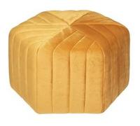 Pouf velours Seis hexagonal ocre Atmosphera Jaune G