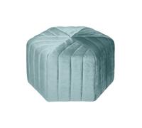 Pouf velours Seis hexagonal vert jade