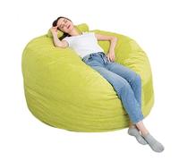 Pouf vert gazon, chaise longue en velours côtelé, décoration de chambre, poufs non remplis pour adultes, meubles de salon élégants, 152 x 76 cm, accent décoratif