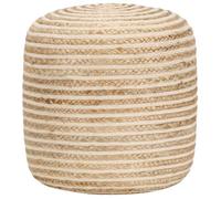 vidaXL Pouf fait main - Repose-pied en jute 40x45 cm, portable pour salon et chambre