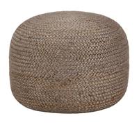 vidaXL Pouf fait à la main en jute, gris clair, 45 x 30 cm