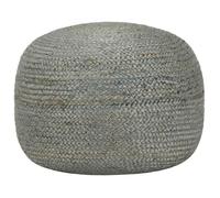vidaXL Pouf repose-pied fait à la main en jute vert olive 45x30 cm