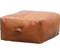 Pouf vintage pouf en cuir Fjord Grand